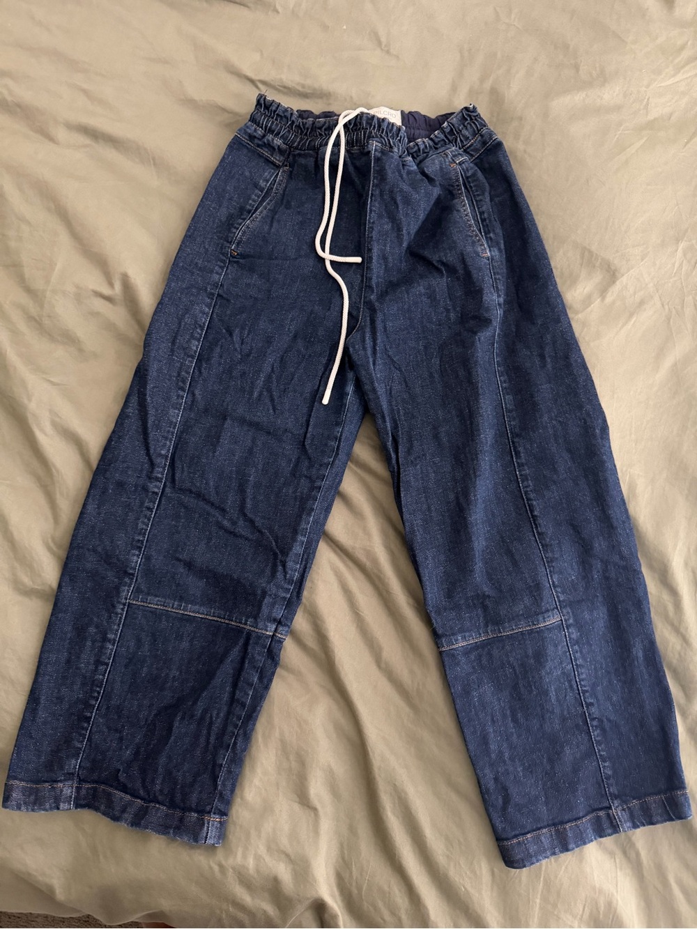 Anthropologie Pilcro Relaxed Pull-On Barrel Jeans (Dark Wash - Sold Out Color)